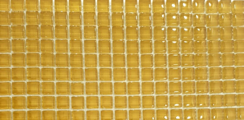Ressalossa Glasmosaik Fliesen Honey glänzend 1 Fliesenmatte 324 Steine