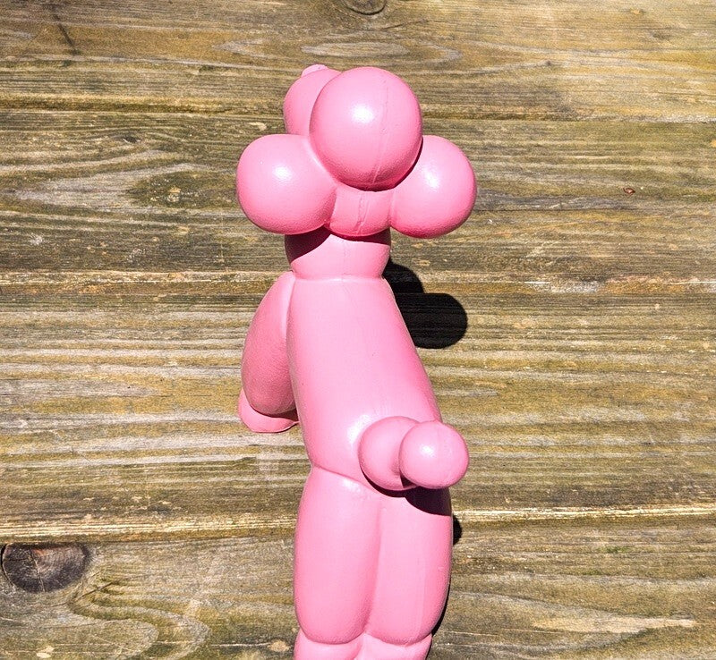 Ballon Hund Rosa Pudel Dijk Moderne Skulptur Dekofigur ca. 17,5 x 7 x 15,5 cm