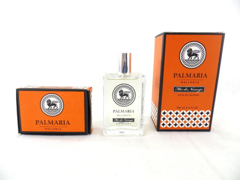 Palmeria Eau de Cologne 100 ml Orange Blossom & 150 g Seife + Duftkerze 130 g