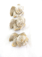 3 Engel Engelfigur patiniert goldfarben 7,5 cm x 6 x 5,5 cm Weihnachten Deko kl.