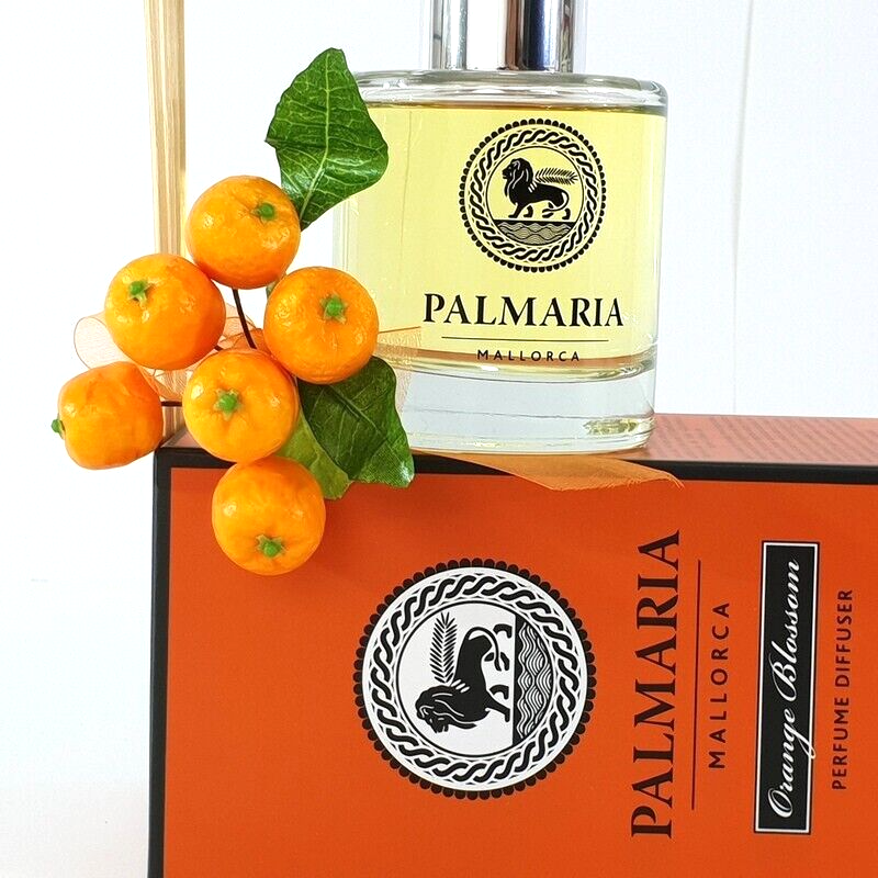 Palmaria Raumduft mit Stäbchen Difuser 120 ml Orange Blossum Wohnambiente Duft
