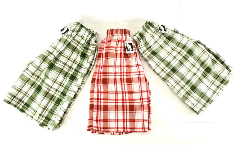 Badehosen Kinder 3 für 2 Badeshorts 164 -176 Grün Rot kariert Shorts Kinder