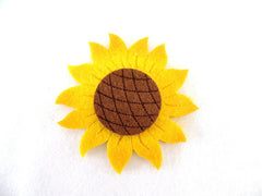 Streublumen Sonnenblumen Kürbis 5 cm je 10 Stück einzeln in Folie Klebepunkt