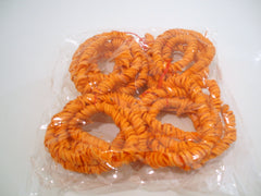 Band Orange Natur Kringel Kordel 1,10 L. 5 Packungen a 4 Stück Basteln Deko