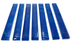Glasmosaik Mosaikstäbchen Cobaltblau Blau 7 Stück glatt Glasstäbchen Bordüre