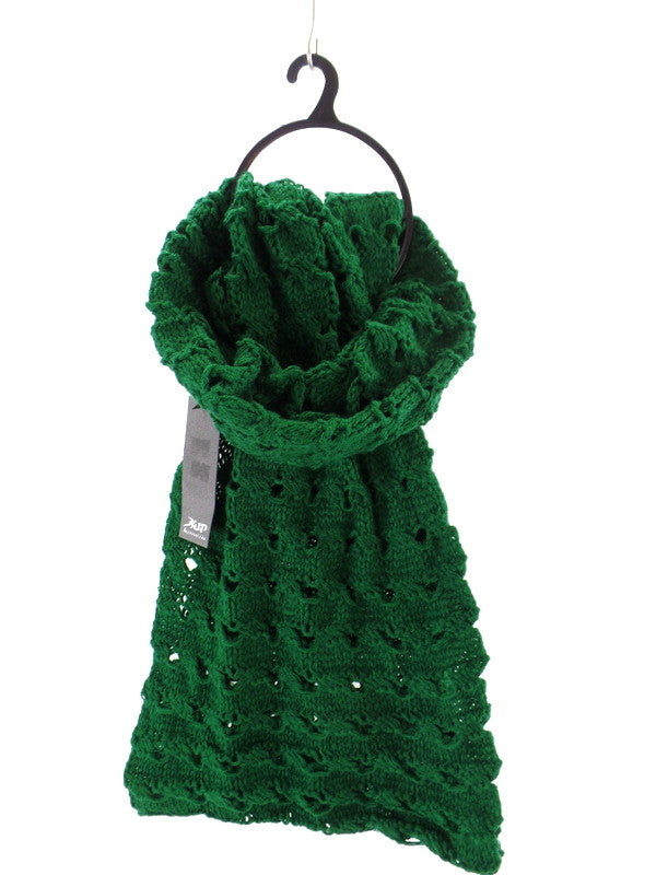 Schal Rundschal dunkelgrün Loop Wickelschal gestrickt Arcylic Lochmuster UP