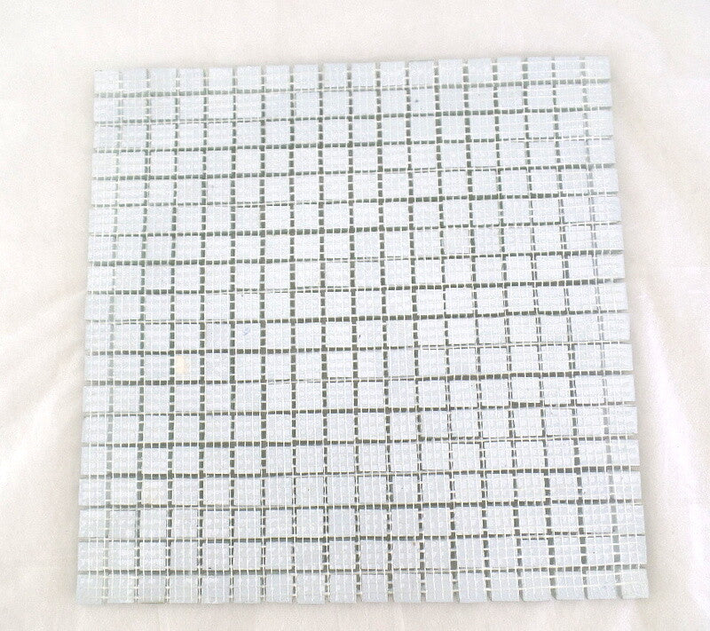 Ressalossa Glasmosaik Fliesen milchig leicht hellgrau matt Matte 30 x 30 cm