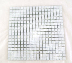 Ressalossa Glasmosaik Fliesen milchig leicht hellgrau matt Matte 30 x 30 cm