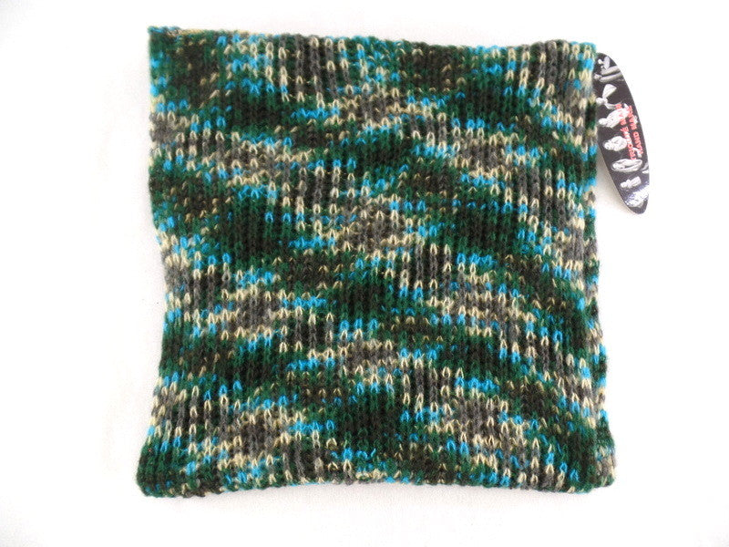 Schal Rundschal Blau Grau Grün Loop Wickelschal gestrickt Tricote Main