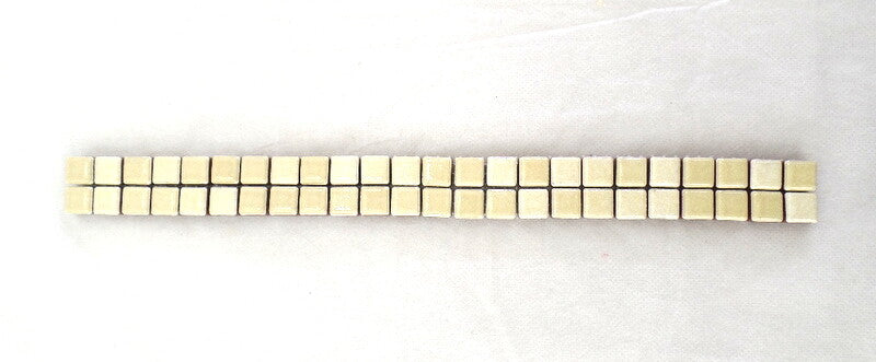 Casa-Poador Mosaiksteine Bordüre Creme Borde 30 cm Lang 48 Steine