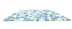 CASA-POADOR Mosaik Fliesenmatte Polygonal weiß hellblau glänzend