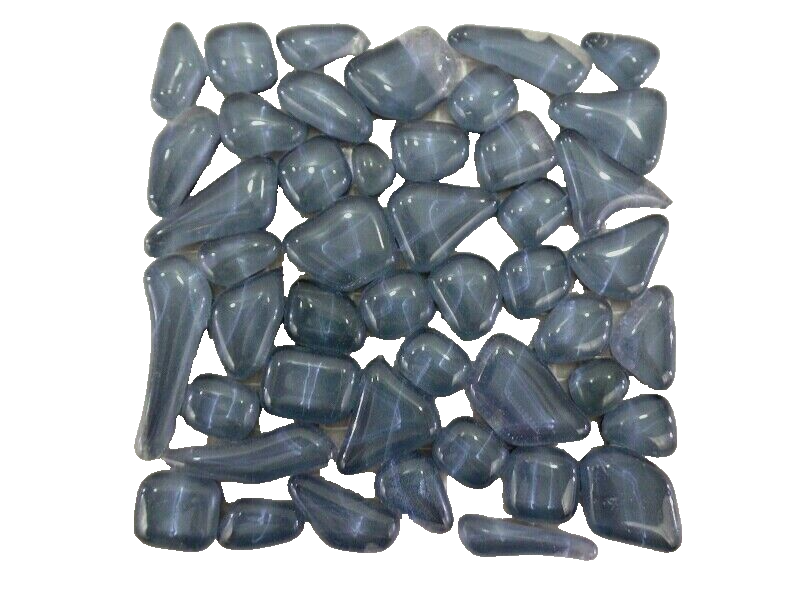 BORDÜRE Glasmosaik Polygonal Soft Glas Grau Novara 1 x Quadrat glatt glänzend