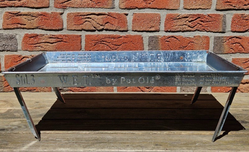Tablett Tisch Serviertisch Beistelltisch verzinkter Stahl Sofatisch Outdoor Deko