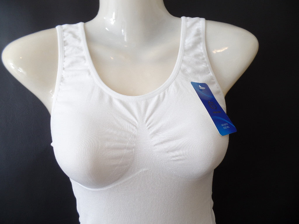 Bauch Weg Hemd 3 er Set Vorteilspack M/ L Seamless Weiß Träger Sport E & F