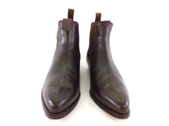 Reitstiefelette 45 Short Braun Spitz Labor Echtleder USA 11,5, UK 11 Neu