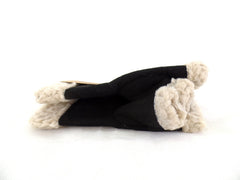Handschuhe Fingerlos Schwarz S / M Kunstleder Kunstfell Natural Spirit