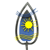 GARTENSTECKER WELLEN Sonne 70 cm H Pflanzstecker Gartenstab Metall Deko