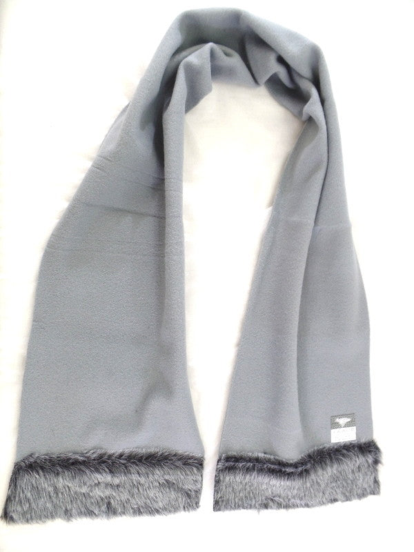 Schals Tücher Stola mit Kunstfellbesatz 3 Farbvarianten wählbar 100 % Polyester