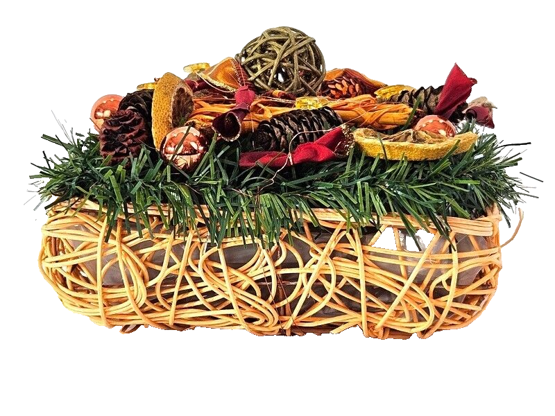 Casa-Poador Weihnachtsgesteck künstliche Accessoires Sterne Zapfen Tanne Kugeln