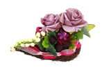 CASA - POADOR GRABSCHMUCK Herz Reisig Rosa Kunstblumen Beeren Maiglöckchen