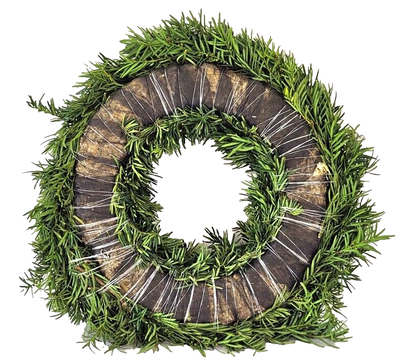 Kranz Taxus Rohling halbrund Eibe Adventskranz Frisch 40cm Dekoration Advent Tür
