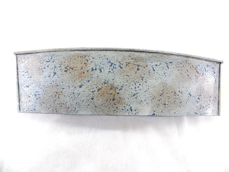 3 Metallgefäße Schiffchen Ellipsenform 30 x 8 x 6,5 blau grau Blumengefäß