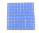 Glasmosaik Fliesen Antarktisblau matt Matte 30 x 30 cm 324 Steinchen
