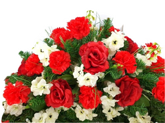 Grabkranz Kranz künstliche Blumen Grabschmuck Trauerkranz 80 cm FriedhofGedenken