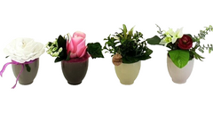 Künstliche Gestecke Set 4 Stück Kunstblume Pflanzen Blume Deko 15 cm H Geschenk