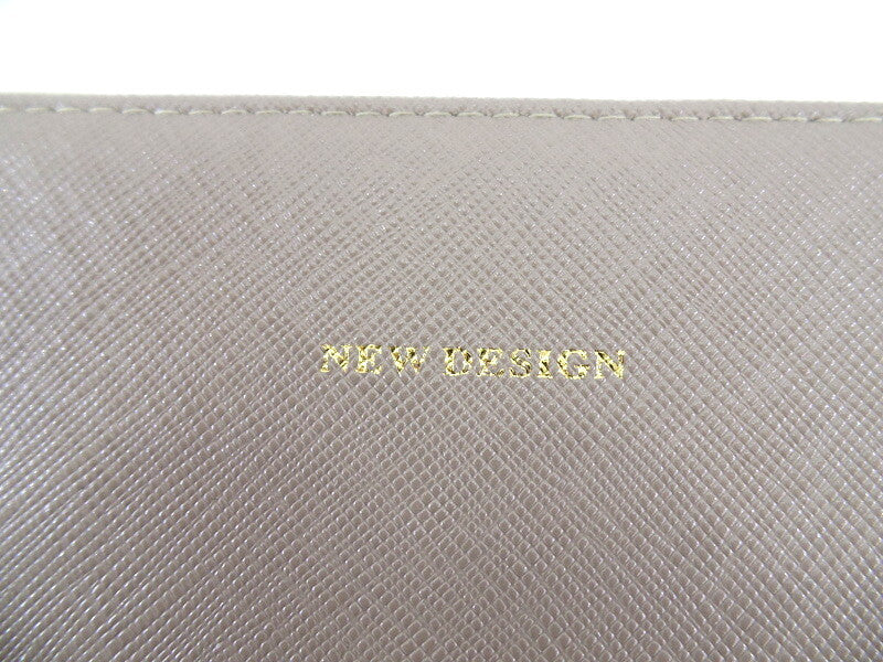 Geldbörse Portmonaie Wallet Taupe Etui New Design Querformat Fee Anhänger
