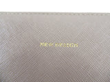 GELDBÖRSE PORTMONAIE Wallet Taupe Etui New Design Querformat Trageschlaufe