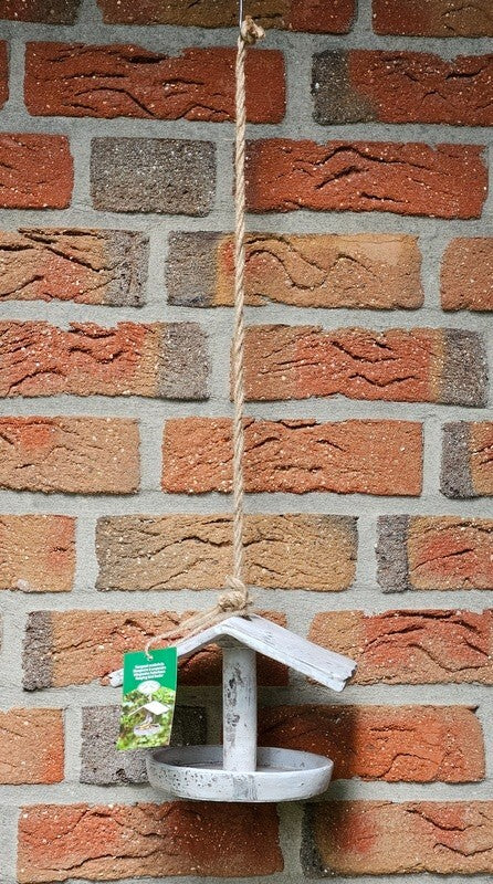 Vogel Futter Haus Station Spender zum Aufhängen Garten Vögel grau Geschenk