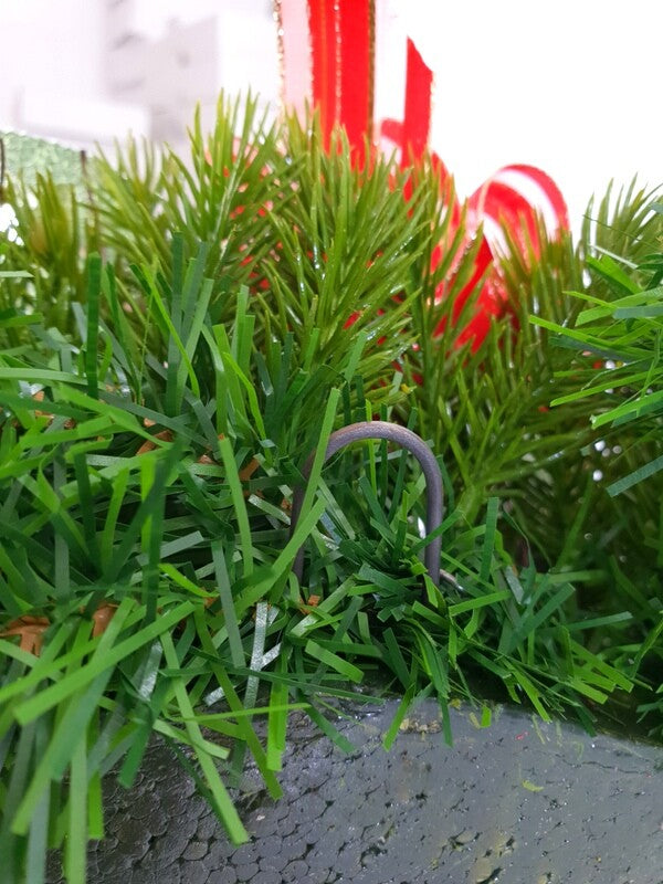 Kranz Tür Wand Kranz künstlich 35 cm Rot Grün Tanne Zapfen Kugeln Band