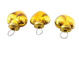 HERZ AUGHÄNGER 24 Stück Goldfarbig 4,5 cm x 3,5 cm mit Öse aufhängen 2 Säckchen
