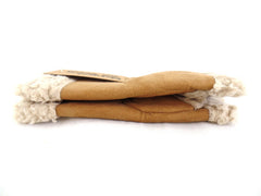 Handschuhe Fingerlos hell Braun S / M Kunstleder Kunstfell Natural Spirit