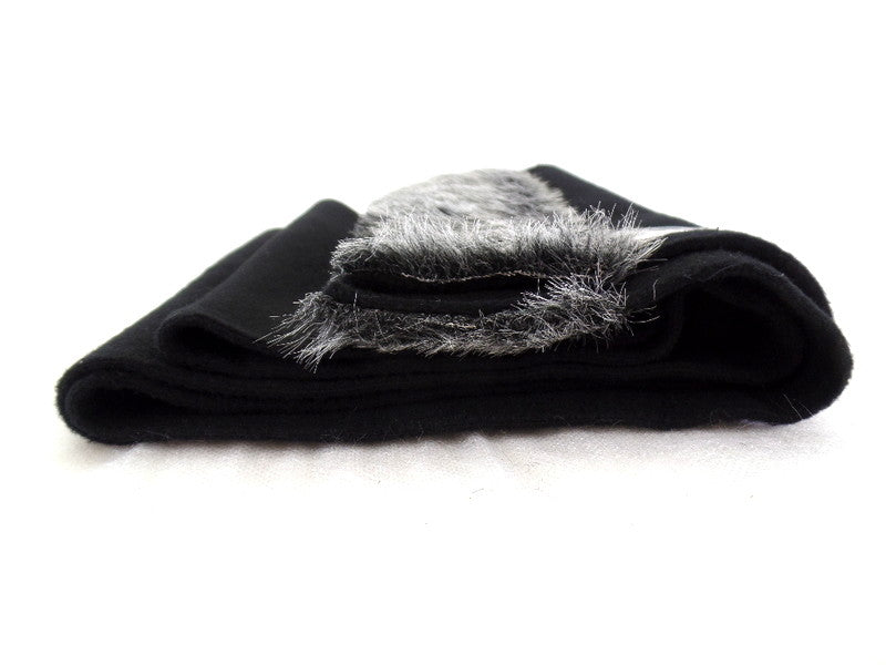 Schals Tücher Stola mit Kunstfellbesatz 3 Farbvarianten wählbar 100 % Polyester