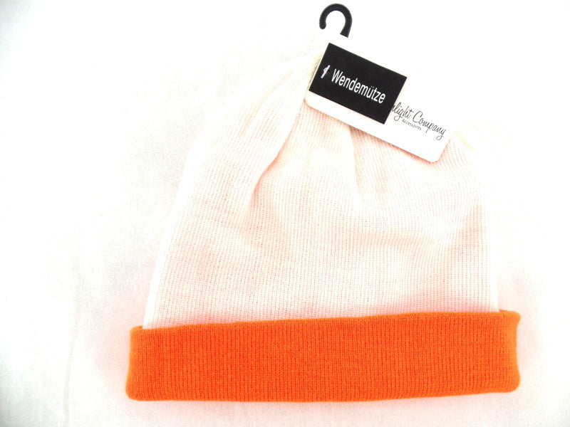 Mütze Wendemütze Weiß / Orange dunkelblau / Pink Acrylic als Varianten wählbar