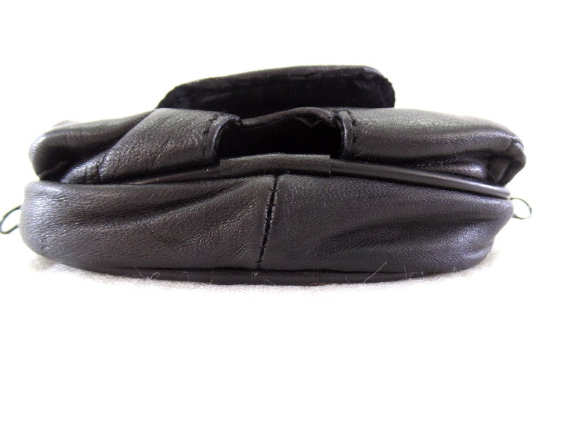 Gürteltasche Schwarz Leder Freizeit Hüfttasche Gürtelschlaufe