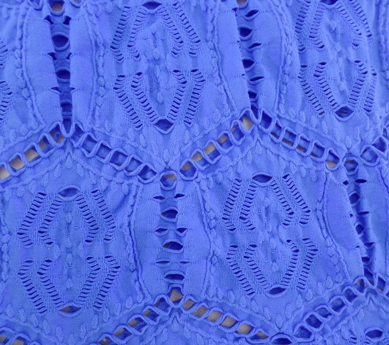 Top Trägertop Netztop Netzshirt M / L Stretch in Blau B & X Figurbetont