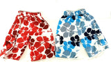 Badehosen Kinder 3 für 2 Badeshorts 128 - 140 Hibiskus Shorts geblümt Kinder
