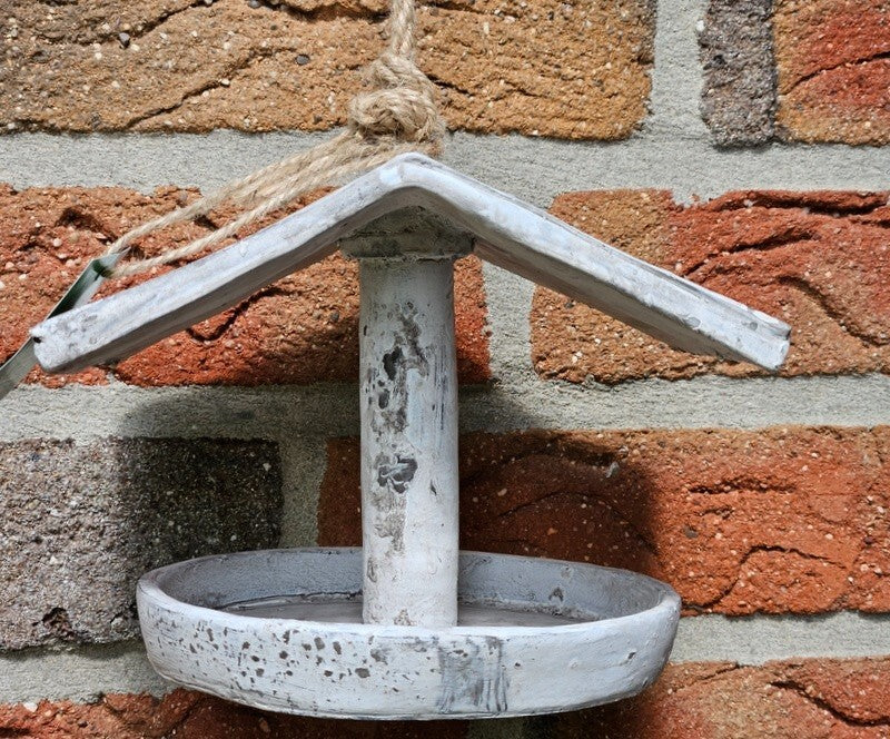 Vogel Futter Haus Station Spender zum Aufhängen Garten Vögel grau Geschenk