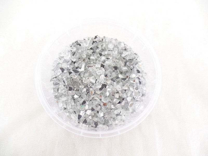 Spiegelgranulat Orange oder Silber 300 g Dose Körnung 1 - 4 mm Deko Varianten