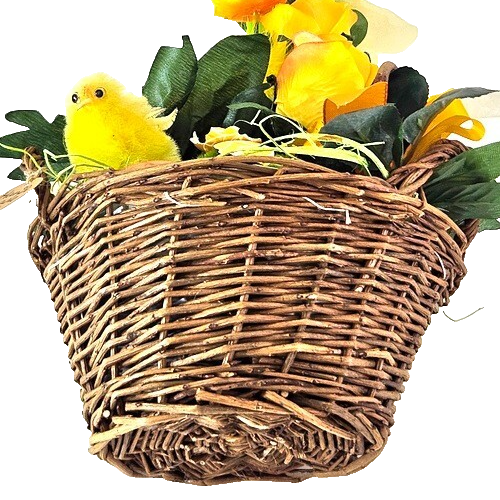 Casa-Poador Gesteck im Korb Osterglocken Küken Kunstblumen Frühling Deko
