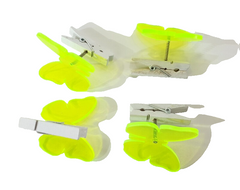 Sonnenfänger Gelb Ø 4 cm 4 er - Set Schmetterlinge mit Klammer Butterfly