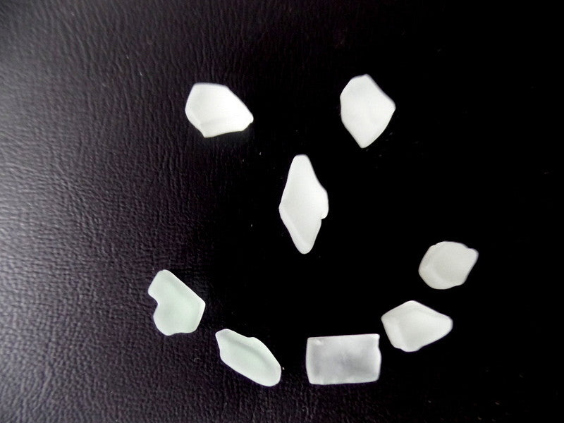 Mosaik 650 g tranzparent matt unregelmäßig Crush Glas Milchglas 630 Steine Glas