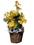 CASA - POADOR OSTERGLOCKEN Korb Primel Kunstblumen Frühling Dekoration