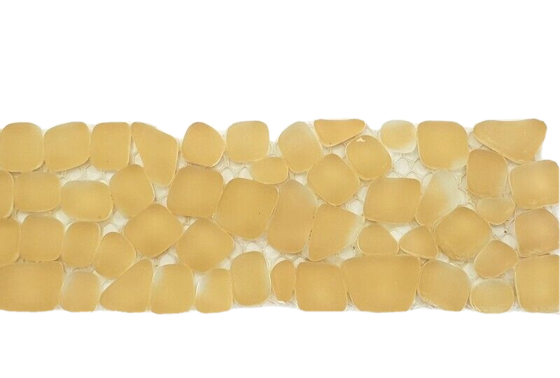 Mosaik Polygonal Steine Creme  1 Streifen matt unregelmäßig Tropfen Basteln DIY