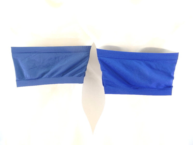 Bandau 5 er Set Bustier S / M Nahtlos Bügelos 4 x Blau 1 x BraunTrägerlos Sport