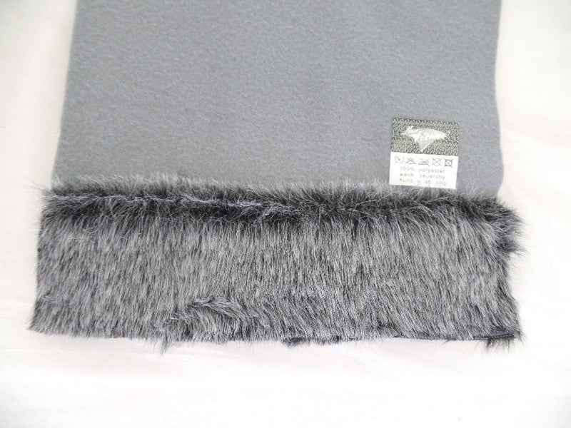 Schals Tücher Stola mit Kunstfellbesatz 3 Farbvarianten wählbar 100 % Polyester