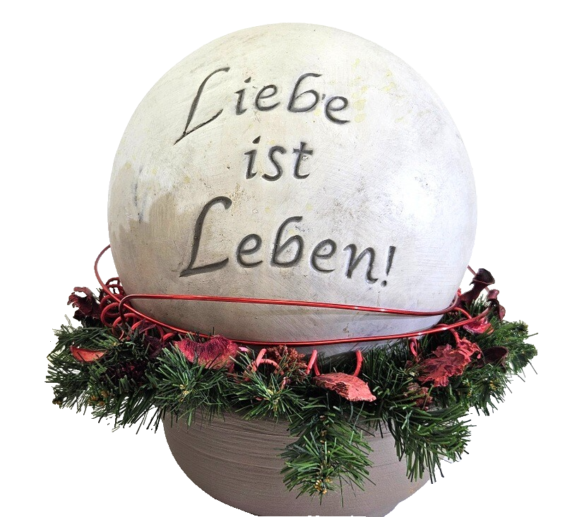 Grabschmuck Exoten Mix Rot Natur gefärbt Kugel Kranz Allerheiligen Totensonntag